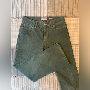 Old Navy Vintage Corduroy Flare Pants Sage Olive Green Low Rise Size 6 Y2K VTG
